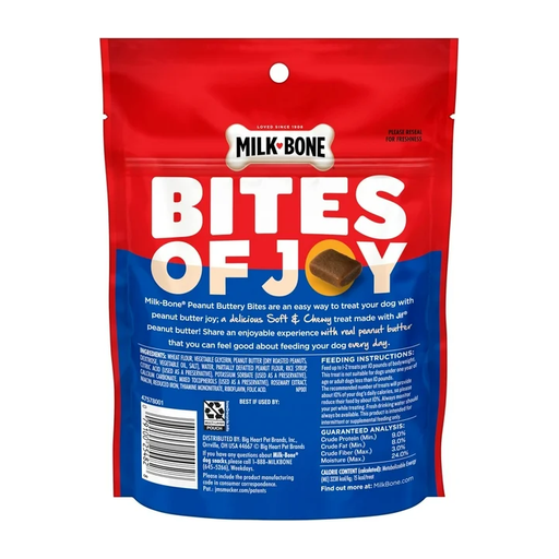 Product image of Milk-Bone Peanut Buttery Bites Soft Dog Treats With Jif Peanut Butter, 4.5-Oz