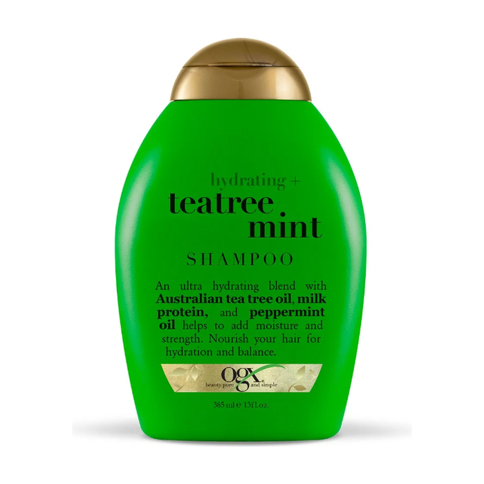 Product image of OGX Shampoo, Extra Strength, Refreshing Scalp + Teatree Mint 13OZ