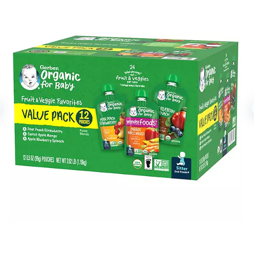 Product image of Gerber Organic 2nd Foods Variety Pack (3.5 oz., 12 ct.)