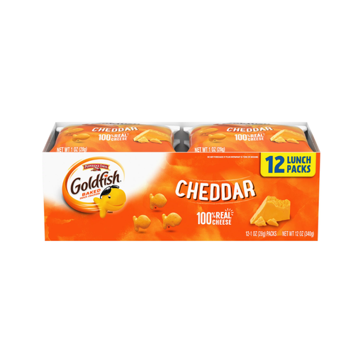 Product image of Goldfish Cheddar Cheese Crackers, Snack Packs, 1 oz, 12 CT Multi-Pack Tray