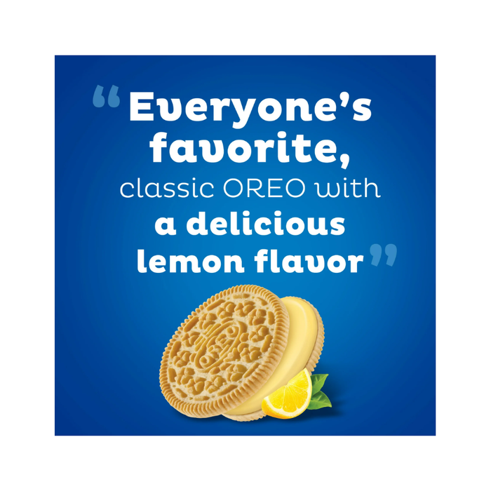 Product image of OREO Lemon Creme Sandwich Cookies, Family Size, 18.71 oz