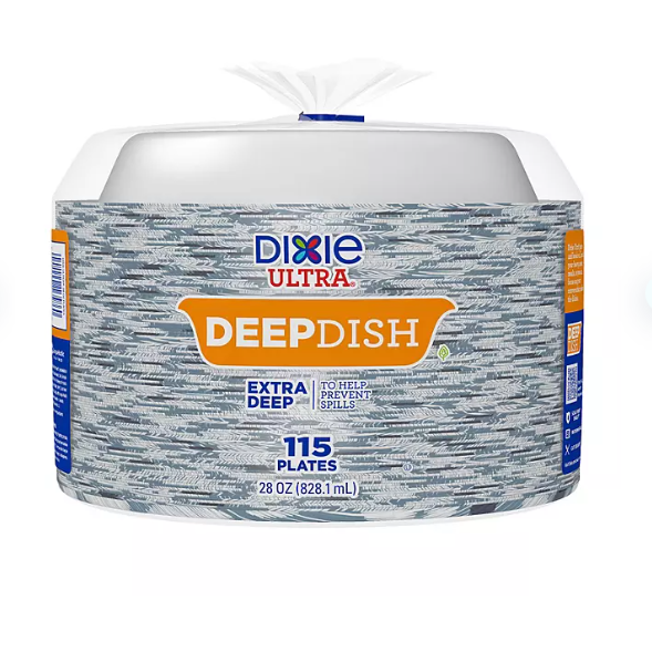 Product image of Dixie Ultra Extra Deep Dish Paper Plate (28 oz., 115 ct.)