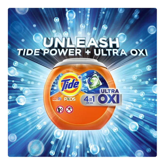 Product image of Tide Pods Laundry Detergent Soap Packs with Ultra Oxi, 32 Ct