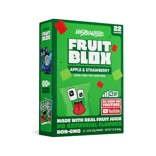 Product image of FruitBlox Unspeakable Apple Strawberry Fruit Snacks, 22 Count