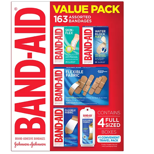 Product image of Band-Aid Brand Adhesive Bandages Variety Pack 163 ct.