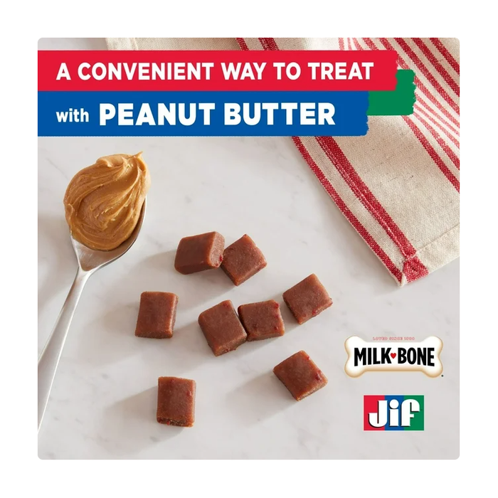 Product image of Milk-Bone Peanut Buttery Bites Soft Dog Treats With Jif Peanut Butter, 4.5-Oz