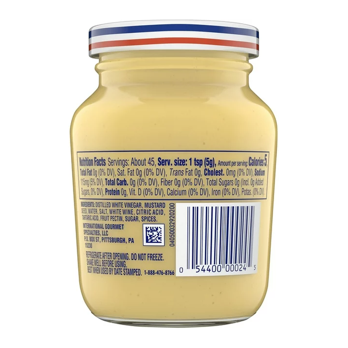Product image of Grey Poupon Dijon Mustard, 8 oz. Jar