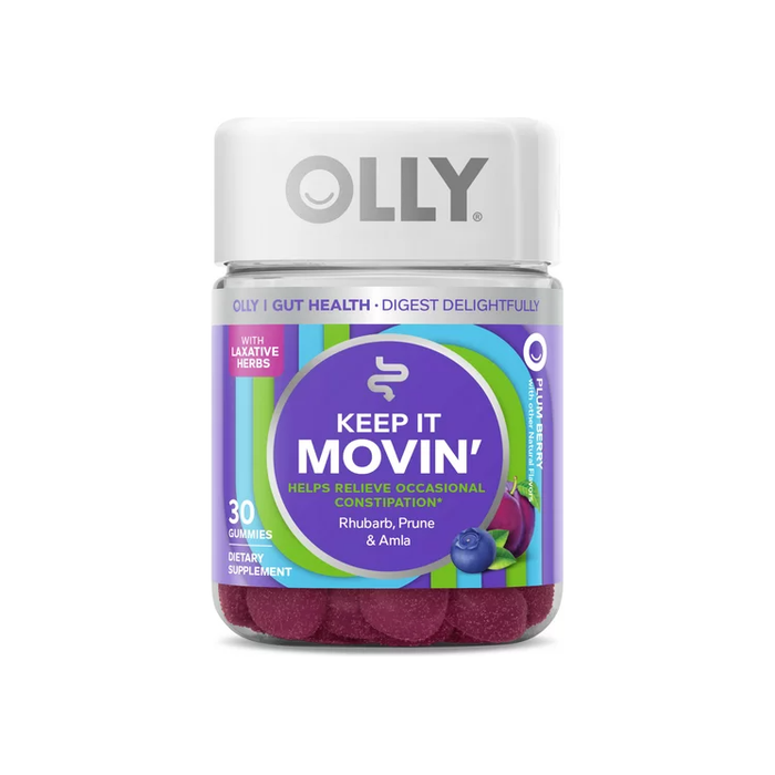 Product image of OLLY Keep it Moving Laxative Supplement, Constipation Support, Rhubarb, Prunes, AMLA, Plum Berry, 30 Ct