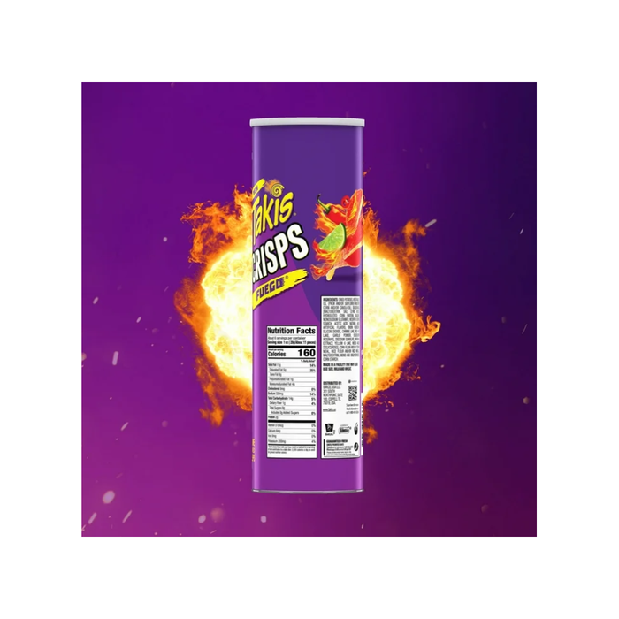 Product image of Takis Fuego Hot Chili Pepper & Lime Potato Crisps, Sharing Size, 5.5 oz Canister