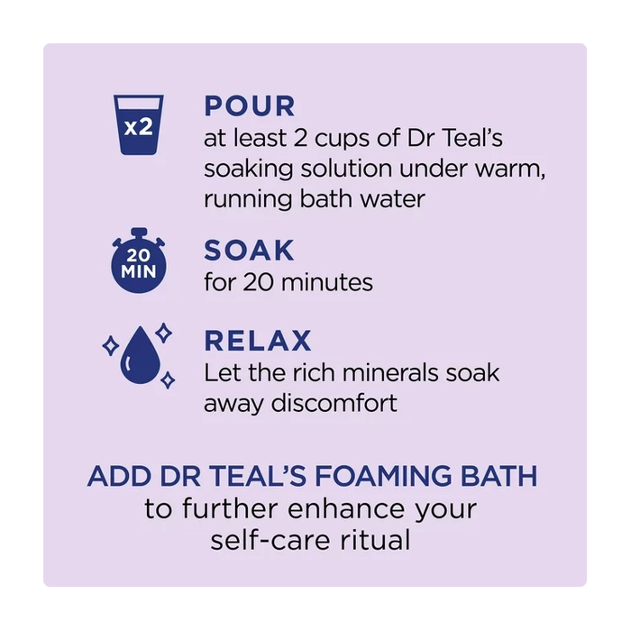 Product image of Dr Teal's Pure Epsom Salt Soak, Soothe & Sleep with Lavender, 3lbs
