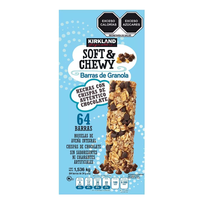 Product image of Kirkland Signature Soft & Chewy Chocolate Chips Granola Bars, 54.4 oz