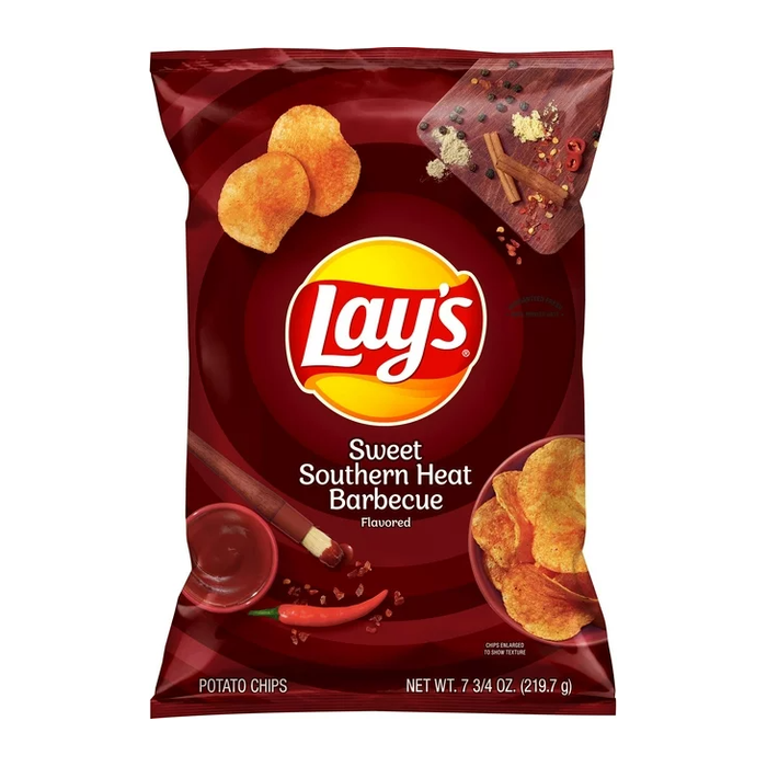 Product image of Lay's Potato Chips, Sweet Southern Heat Barbecue Flavor, 7.75 oz Bag