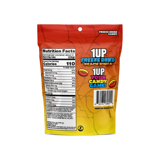 Product image of 1UP Freeze Dried Peach Rings, 2.0 OZ