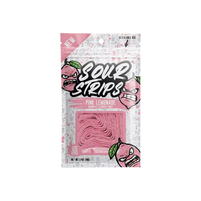 Product image of Sour Strips Pink Lemonade Candy - 3.4oz