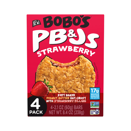 Product image of Bobo's PB&Js Strawberry Oat Bars - 8.4oz/4ct