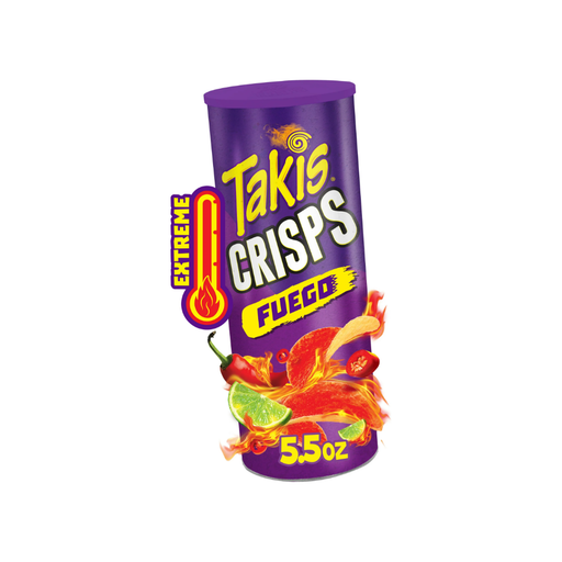 Product image of Takis Fuego Hot Chili Pepper & Lime Potato Crisps, Sharing Size, 5.5 oz Canister
