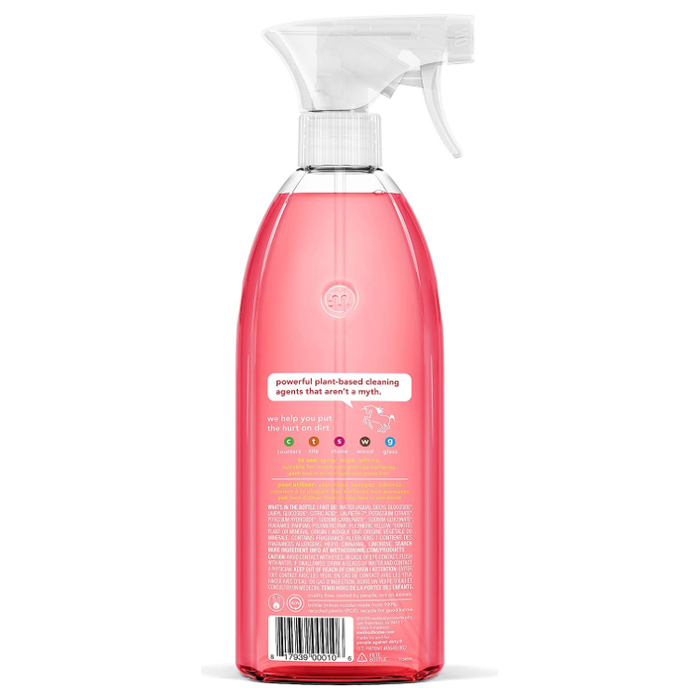 Product image of Method Antibacterial All-Purpose Cleaner, Pink Grapefruit, 28 Ounce Spray Bottle 4 PACK