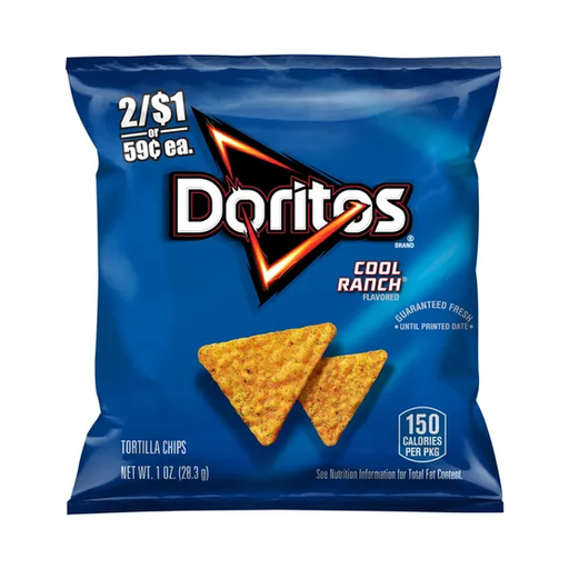 Product image of Doritos Cool Ranch Flavored Tortilla Chips - 1 oz Bag