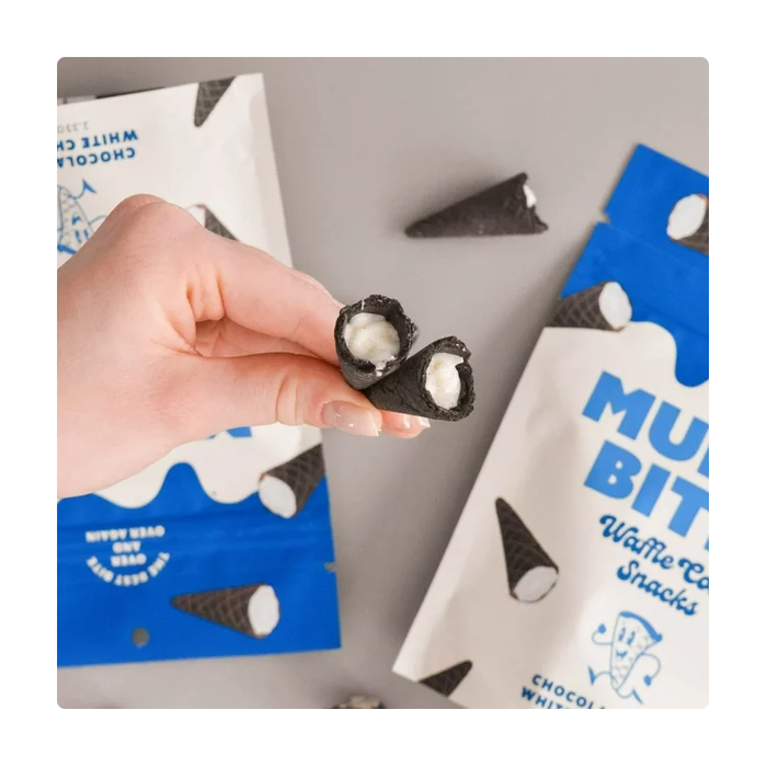 Product image of Muddy Bites Chocolate Cone with White Chocolate Fillings, 2.33 oz