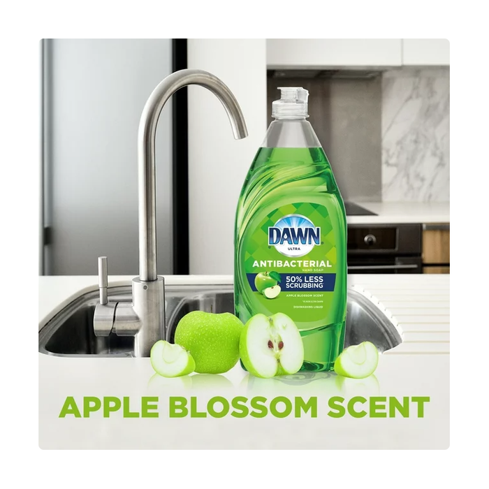 Product image of Dawn Ultra Antibacterial Liquid Hand Soap, Apple Blossom, 18 fl oz