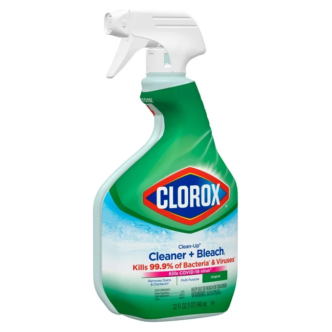 Product image of Clorox Clean-Up All Purpose Cleaner with Bleach, Spray Bottle, Original, 32 oz (2 Pack)