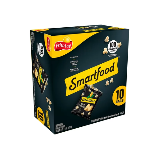 Product image of Smartfood Popcorn, White Cheddar, 0.625 oz, 10 Count