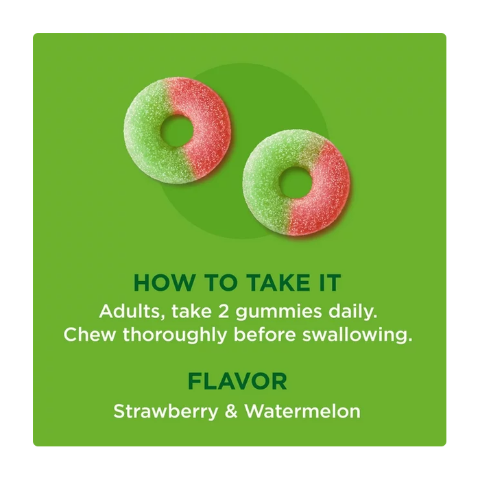 Product image of OLLY Fiber Gummy Rings Supplement, 5g Prebiotic Fiber,Fructo-oligosaccharides (FOS), Strawberry Watermelon, 50 Ct