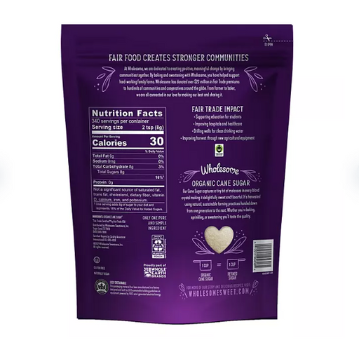 Product image of Wholesome Organic Cane Sugar (6 lbs.)