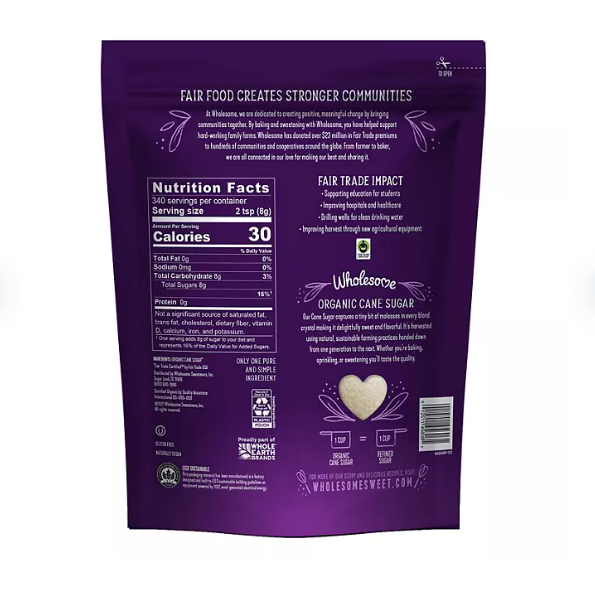 Product image of Wholesome Organic Cane Sugar (6 lbs.)