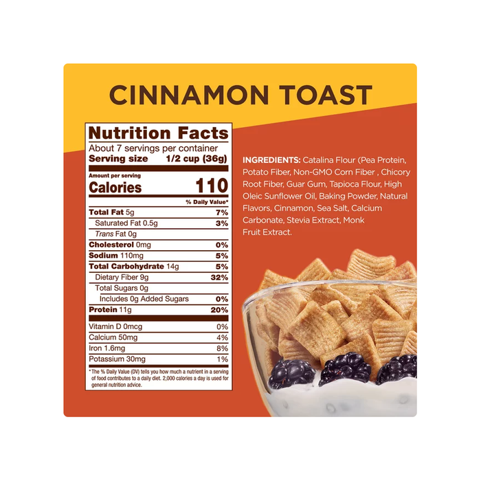 Product image of Catalina Crunch Cinnamon Toast Keto Cereal, 9oz Bag