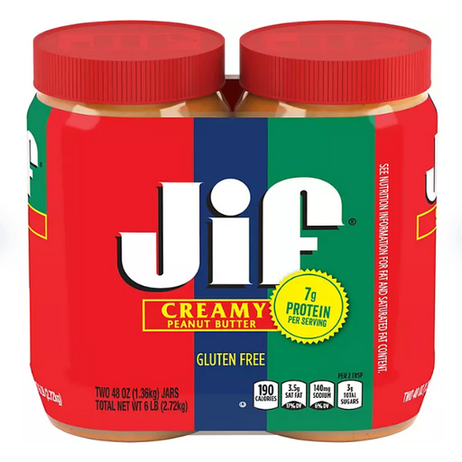 Product image of Jif Creamy Peanut Butter (48 oz., 2 pk.)
