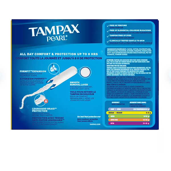 Product image of Tampax Pearl Regular Tampons, Unscented (96 ct.)