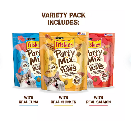 Product image of Purina Friskies Party Mix Natural Yums Cat Treats with Real Meat (48 oz.)