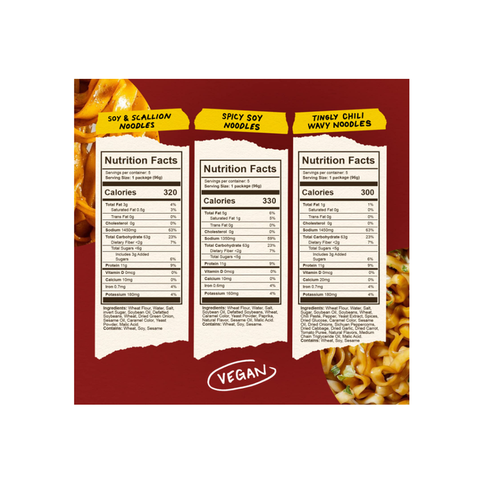 Product image of Momofuku Noodles Variety Pack – Tingly, Soy & Scallion, and Spicy Soy – Restaurant-Quality Flavors