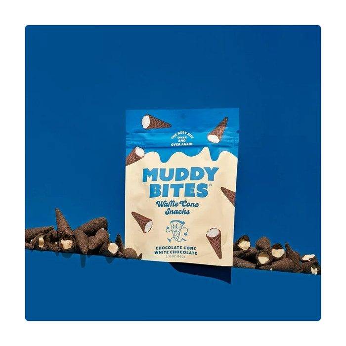 Product image of Muddy Bites Chocolate Cone with White Chocolate Fillings, 2.33 oz