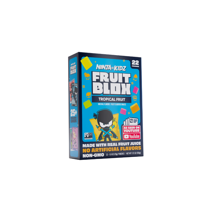 Product image of FruitBlox Ninja Kidz Tropical Fruit Snacks, 22 Count
