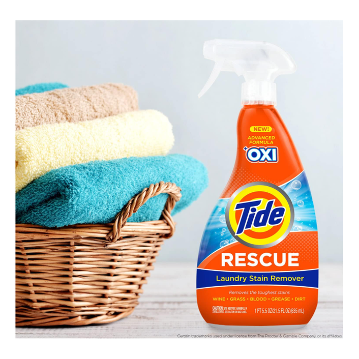 Product image of Tide Rescue Plus Oxi Laundry Stain Remover and Carpet Cleaning Spray and Wash, 22 fl oz (Pack of 2)