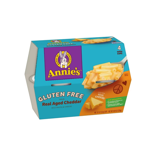 Product image of Annie's Gluten Free Macaroni and Cheese, Rice Pasta & Real Aged Cheddar, Microwavable Dinner, 4 Cups