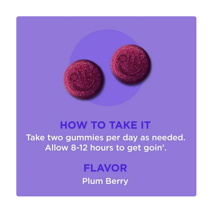 Product image of OLLY Keep it Moving Laxative Supplement, Constipation Support, Rhubarb, Prunes, AMLA, Plum Berry, 30 Ct