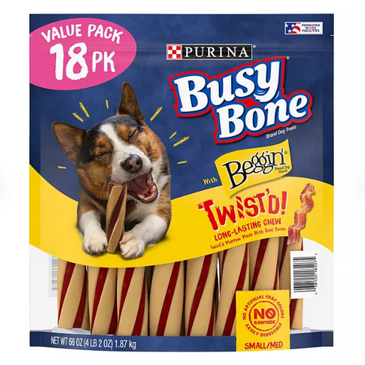 Product image of Purina Busy With Beggin' Twist'd Small/Medium Breed Dog Treats 18 ct.