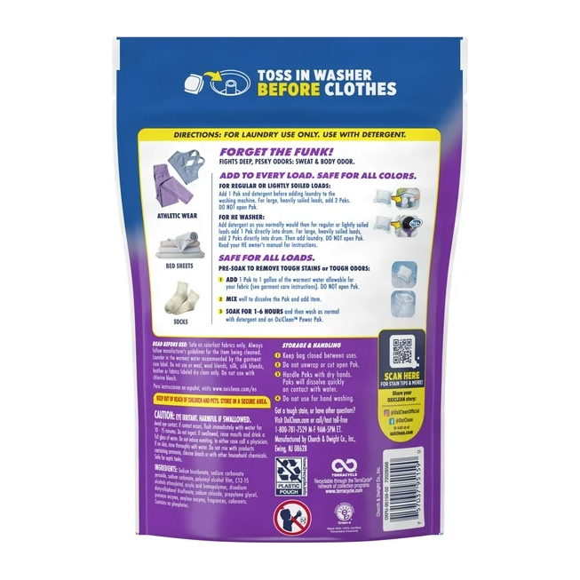 Product image of OxiClean Odor Blasters Odor and Stain Remover Power Paks, 24ct