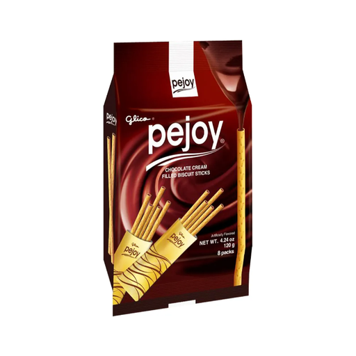 Product image of Glico Pejoy Chocolate Cream Filled Biscuit Sticks Family Pack 4.24oz(120g) 8 Packs