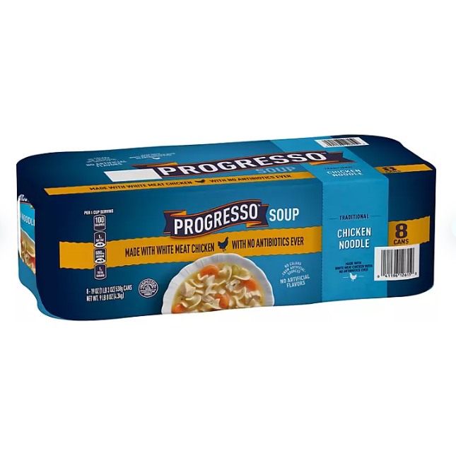 Product image of Progresso Traditional Chicken Noodle Soup (19 oz., 8 pk.)