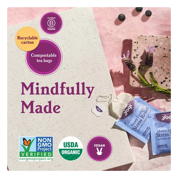Product image of Yogi Tea Elderberry Lemon Balm Immune Plus Stress, Organic Tea Bags, 4 Boxes of 16