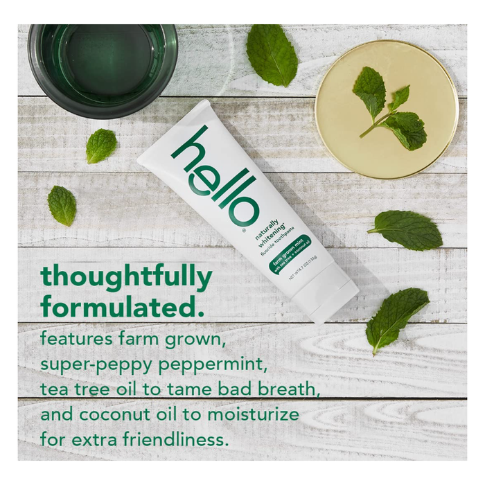 Product image of hello Naturally Whitening Fluoride, SLS-Free and Vegan Toothpaste - 4.7oz 3 (PACK)