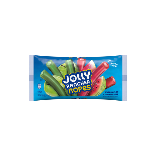 Product image of Jolly Rancher Ropes Watermelon and Green Apple Flavored Candy, Bag 10 oz