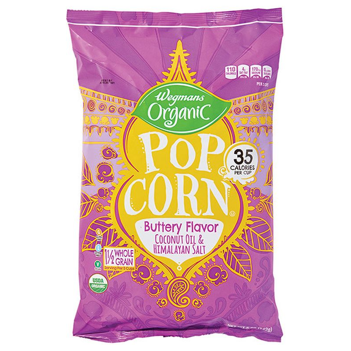 Product image of Wegmans Organic Popcorn, Butter Flavor, Coconut Oil & Himalayan Salt