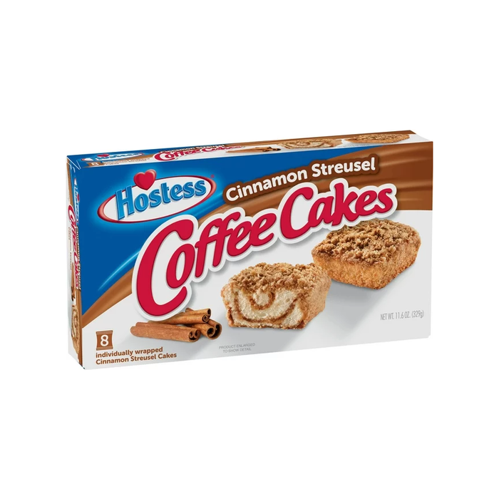 Product image of HOSTESS Cinnamon Coffee Cake, Topped with Streusel, Individually Wrapped, 8 Count, 11.6 oz