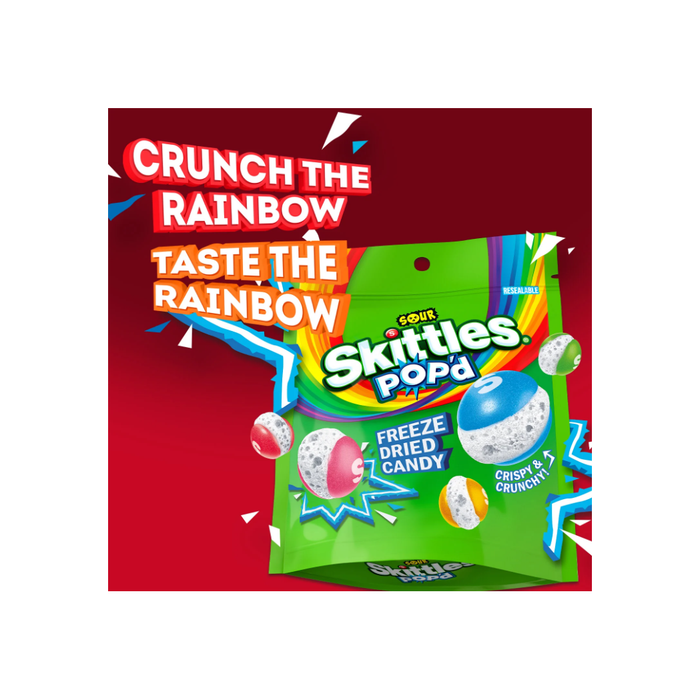 Product image of SKITTLES POP'd Sour Freeze Dried Candy - 5.5 oz