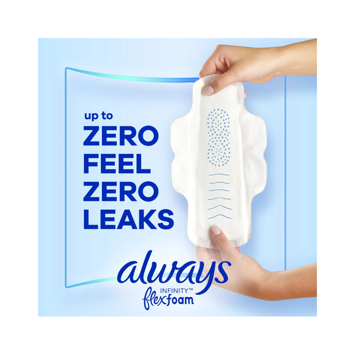 Product image of Always Infinity Feminine Pads with Wings, Size 2, Heavy Absorbency, Unscented, 32 Count